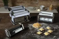 Набор для 5 видов пасты Marcato Classic Pasta Set 150 (лапшерезка тестораскатка Atlas 150 mm + насадка равиоли, спагетти)
